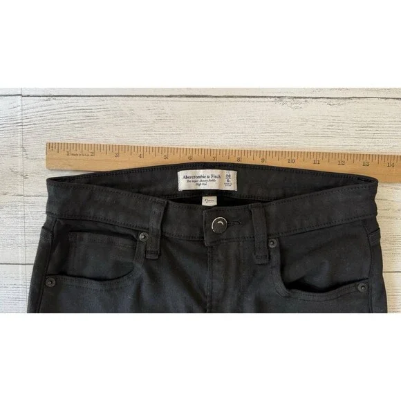 Abercrombie & Fitch The Super Skinny Ankle High Rise Curve Love Jeans, 28/ 6R - Picture 4 of 9